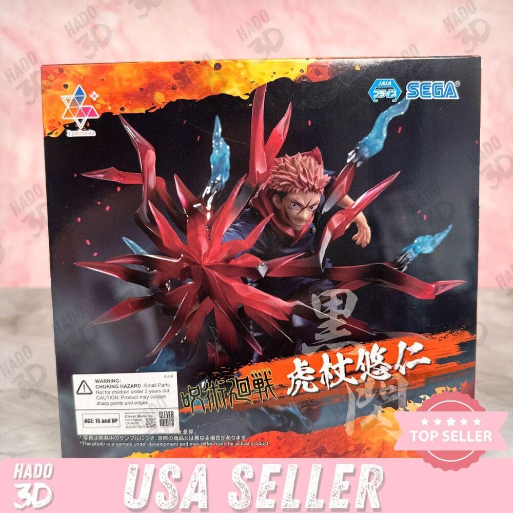 Jujutsu Kaisen Sukuna JJK Luminasta Black Flash Yuji Itadori Figure SEGA NEW US